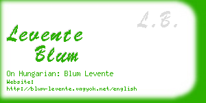 levente blum business card